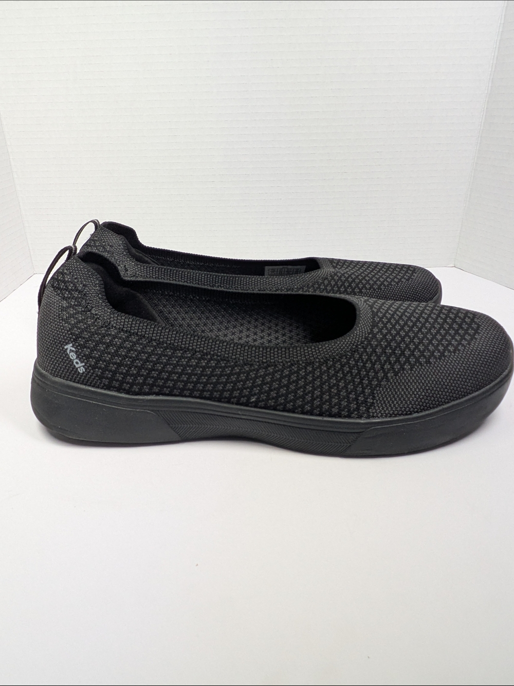 Comfortable Keds Women’s Black Slip-On Knit Sneakers